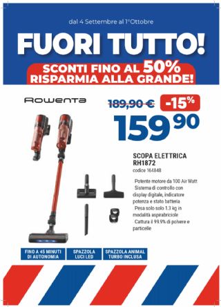 ASPIRAPOLVERE RICARICABILE ROWENTA RH1872
